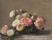 Henri Fantin-Latour roses in a dish oil painting reproduction